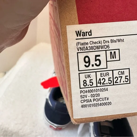 Vans Blue and White Checkered Sneakers - Picture 11 of 11